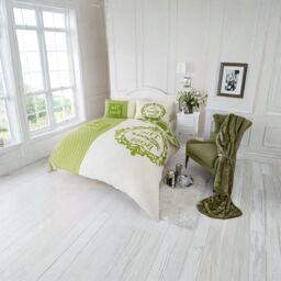 Smart Living Printed Polycotton The Real Boss Duvet Cover With Pillowcases in Green - Size: King - thumbnail 2