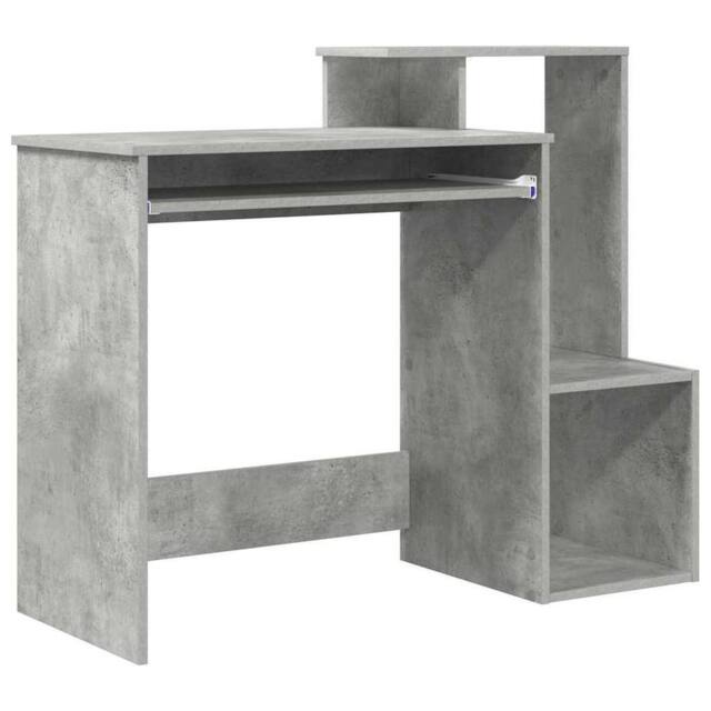 Berkfield Home Grey Computer Desk Concrete grey - image 1
