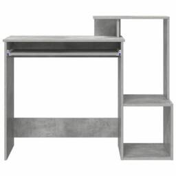 Berkfield Home Grey Computer Desk Concrete grey - thumbnail 6