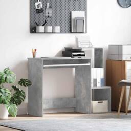 Berkfield Home Grey Computer Desk Concrete grey - thumbnail 2