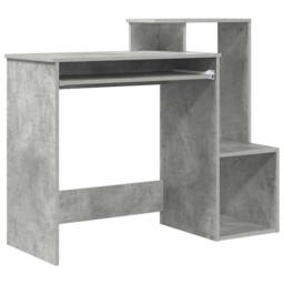 Berkfield Home Grey Computer Desk Concrete grey - thumbnail 1