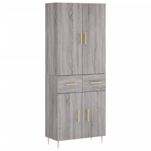Berkfield Home Highboard Grey Sonoma 69.5x34x180 cm Engineered Wood - image 1