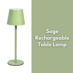 Marco Paul 33cm Sage Metal Rechargeable Table Lamp in Green - thumbnail 3