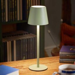 Marco Paul 33cm Sage Metal Rechargeable Table Lamp in Green - thumbnail 1