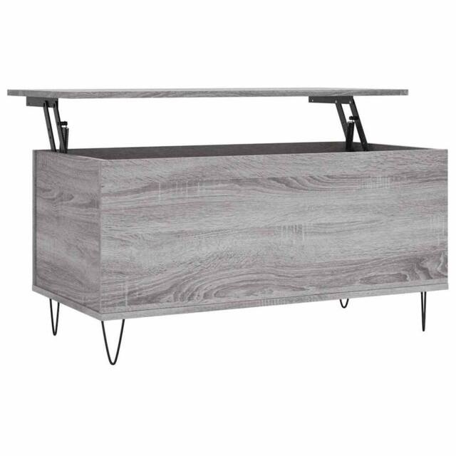 Berkfield Home Coffee Table Grey Sonoma 90x44.5x45 cm Engineered Wood - image 1