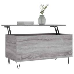 Berkfield Home Coffee Table Grey Sonoma 90x44.5x45 cm Engineered Wood - thumbnail 3