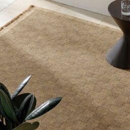 Livabliss Mirage-Cottage Tan Brown Checkboard Fringe Jute-Look In- & Outdoor Rug in Light Brown - Size: 200 cm x 275 cm - thumbnail 7