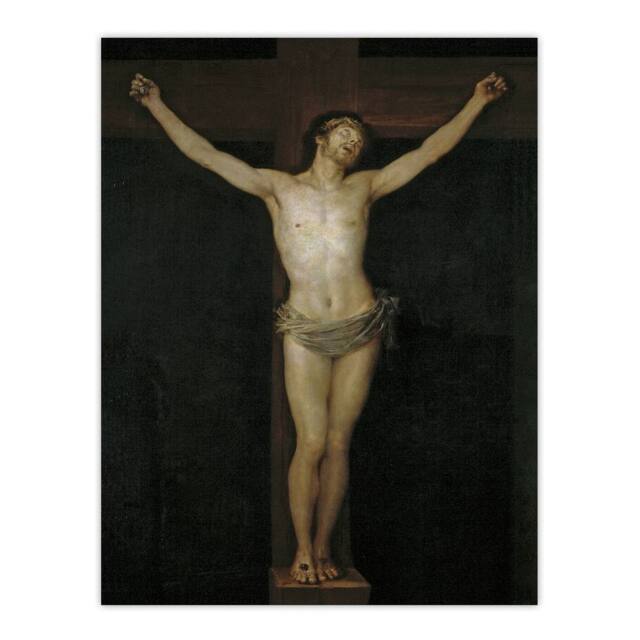 "Artery8 Christ Crucified Bible Scene Francisco Goya Wall Art Poster Print in Black - Size: W24"" x H32""" - image 1