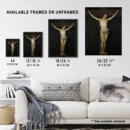 "Artery8 Christ Crucified Bible Scene Francisco Goya Wall Art Poster Print in Black - Size: W24"" x H32""" - thumbnail 3