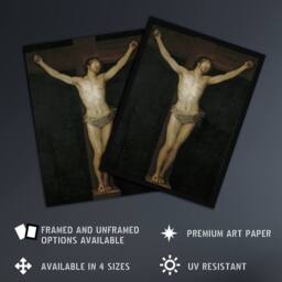 "Artery8 Christ Crucified Bible Scene Francisco Goya Wall Art Poster Print in Black - Size: W24"" x H32""" - thumbnail 2