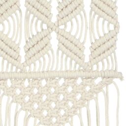 Berkfield Home Macrame Wall Hanger 40x80 cm Cotton in Cream - thumbnail 5