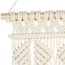 Berkfield Home Macrame Wall Hanger 40x80 cm Cotton in Cream - thumbnail 4