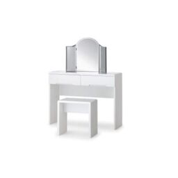 Ashfield Chic White High Gloss Dressing Table with 2 - thumbnail 4