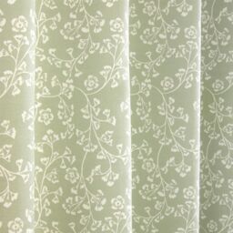 Sundour Sade Eyelet Curtains in Green - Size: 168 cm width x 137 cm drop - thumbnail 3