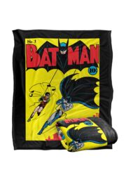 Batman First Officially Licensed Silky Touch Super Soft Throw Blanket 152x127 cm in White - thumbnail 2