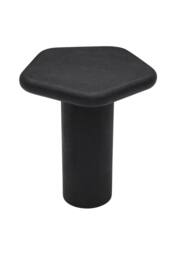 IH Design Aspley Pentagon Textured Side Table with Rustic Charm in Black - thumbnail 3