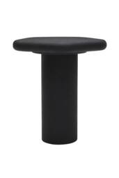 IH Design Aspley Pentagon Textured Side Table with Rustic Charm in Black - thumbnail 2