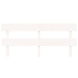 Berkfield Home Bed Headboard White 204x3x81 cm Solid Wood Pine - Size: 204 x 3 x 81 cm - thumbnail 3