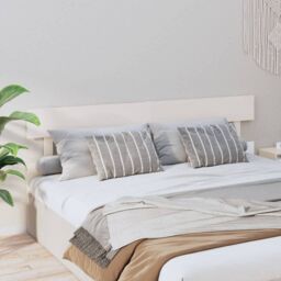 Berkfield Home Bed Headboard White 204x3x81 cm Solid Wood Pine - Size: 204 x 3 x 81 cm - thumbnail 4