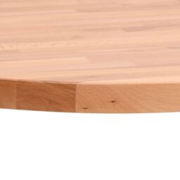 Berkfield Home Table Top Ã˜70x4 cm Round Solid Wood Beech in Brown - Size: 70x4 cm - thumbnail 3