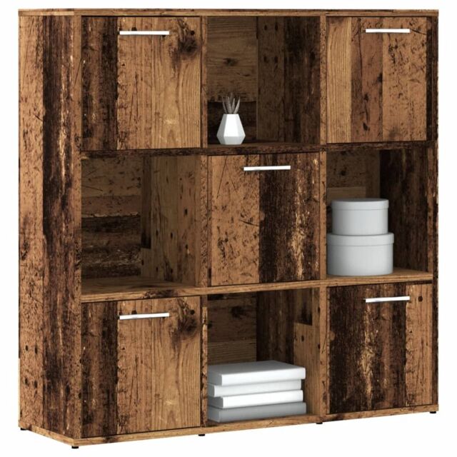 Berkfield Home Bookshelf Old Wood 90x28x90 cm Engineered Wood in Brown - Size: 90 x 28 x 90 cm - image 1