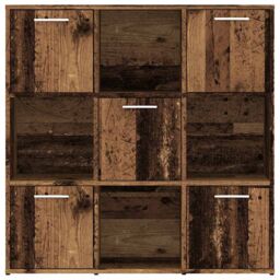 Berkfield Home Bookshelf Old Wood 90x28x90 cm Engineered Wood in Brown - Size: 90 x 28 x 90 cm - thumbnail 5