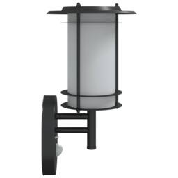 Berkfield Home Outdoor Wall Light with Sensor Black Stainless Steel - thumbnail 5
