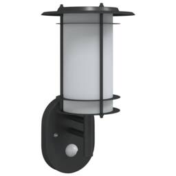 Berkfield Home Outdoor Wall Light with Sensor Black Stainless Steel - thumbnail 2