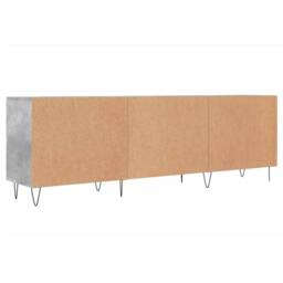 Berkfield Home TV Cabinet Concrete Grey 150x30x50 cm Engineered Wood - Size: 150 x 30 x 50 cm - thumbnail 8