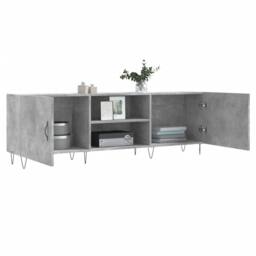 Berkfield Home TV Cabinet Concrete Grey 150x30x50 cm Engineered Wood - Size: 150 x 30 x 50 cm - thumbnail 4