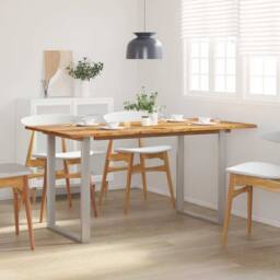 Berkfield Home Dining Table 154x80x76 cm Solid Acacia Wood in Brown - Size: 154 x 80 x 76 cm - thumbnail 2