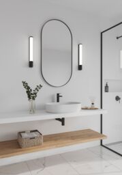 Nordlux Modern Indoor Wall Light Black Aluminium Intergrated LED On-Fixture Switch - Mains Powered, IP44 - thumbnail 5