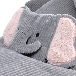icon Kids Bean Bag Fun Animal Print Lounger & Cushion Bundle in Corduroy in Grey - Size: Medium - thumbnail 3