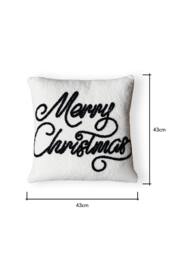 BHS Merry Christmas Tufted Cushion in Black - Size: 43 cm x 43 cm - thumbnail 5