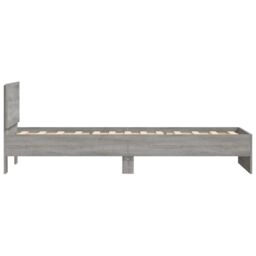 Berkfield Home Bed Frame without Mattress with Headboard Grey Sonoma 75x190 cm Small Single - thumbnail 6