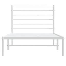 Berkfield Home Metal Bed Frame with Headboard White 100x200 cm - thumbnail 6