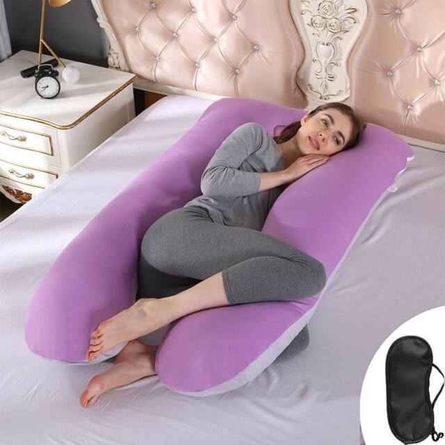 Hinsinc Purple U-Shaped Maternity Pillow for Pregnancy - image 1