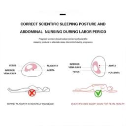 Hinsinc Purple U-Shaped Maternity Pillow for Pregnancy - thumbnail 4