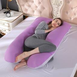 Hinsinc Purple U-Shaped Maternity Pillow for Pregnancy - thumbnail 5