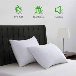 Nordara Waterproof Terry Towelling Mattress Protector in White - Size: Double - thumbnail 3