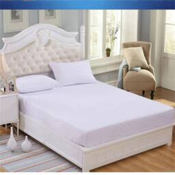 Nordara Waterproof Terry Towelling Mattress Protector in White - Size: Double - thumbnail 5