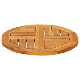 Berkfield Home Table Top √ò40x2 cm Round Solid Wood Acacia in Brown - Size: 40x2 cm - thumbnail 3