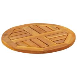 Berkfield Home Table Top √ò40x2 cm Round Solid Wood Acacia in Brown - Size: 40x2 cm - thumbnail 4