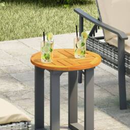 Berkfield Home Table Top √ò40x2 cm Round Solid Wood Acacia in Brown - Size: 40x2 cm - thumbnail 2