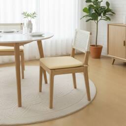 Snug City Foam Seat Pad with Ties Chair Cushion for Dining, Kitchen Seating in Beige - thumbnail 1