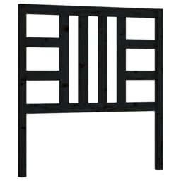 Berkfield Home Bed Headboard Black 81x4x100 cm Solid Wood Pine - Size: 81 x 4 x 100 cm - thumbnail 2