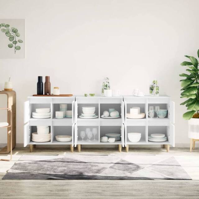 Berkfield Home Sideboards 3 pcs White 60x35x70 cm Engineered Wood - Size: 60 x 35 x 70 cm - image 1