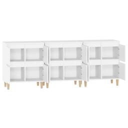 Berkfield Home Sideboards 3 pcs White 60x35x70 cm Engineered Wood - Size: 60 x 35 x 70 cm - thumbnail 7