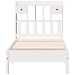 Berkfield Home Bookcase Bed without Mattress White 90x200 cm Solid Wood Pine - thumbnail 4