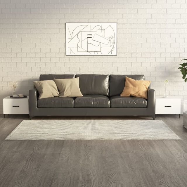 Berkfield Home Coffee Table with Metal Legs 2 pcs White 50x50x40 cm - Size: 50 x 50 x 40 cm - image 1